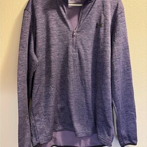 Under Armour Men's Heathered Purple Zip-Up Sweater